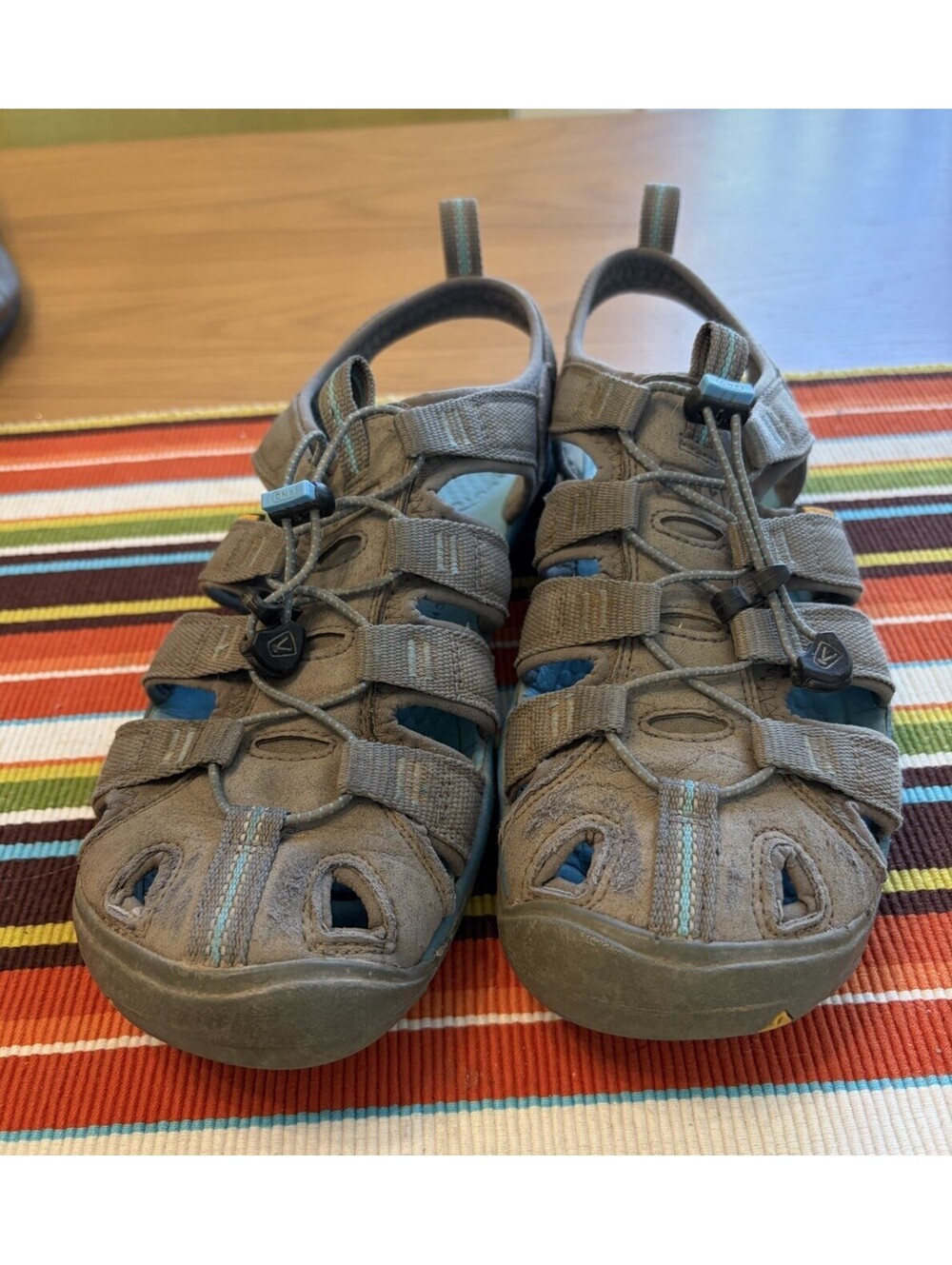 Keen CNX Gray and Blue Outdoor Sandals size 9 Contour Arch
